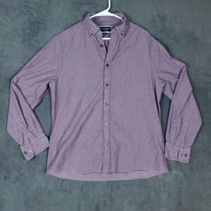 Charles Tyrwhitt Jermyn Street London Shirt Mens Large Slim Fit Purple Check